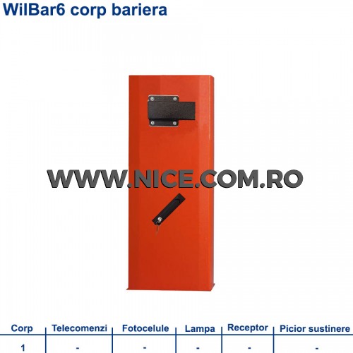 Corp bariera WilBar6 Pentru Sisteme Bariere Automate Acces Parcare 